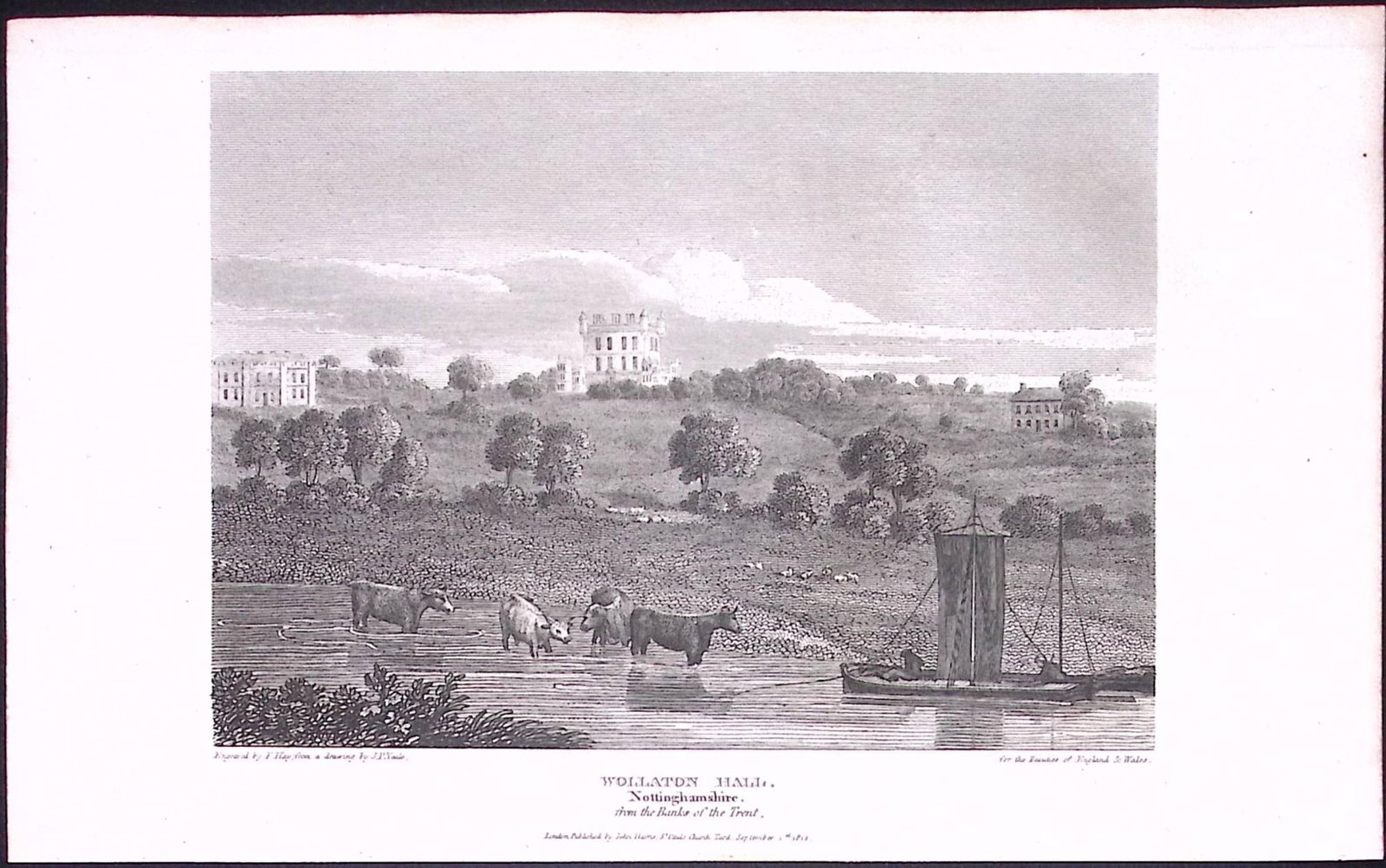 Nottingham Wollaton Hall Antique 212 Years-Old Steel-Engraving-153: Title: Nottingham Wollaton Hall Antique 212 Years-Old Steel-Engraving-153 Description: This Nottinghamshire Georgian Antique Print Was Removed from a First Edition of. The Beauties of England and