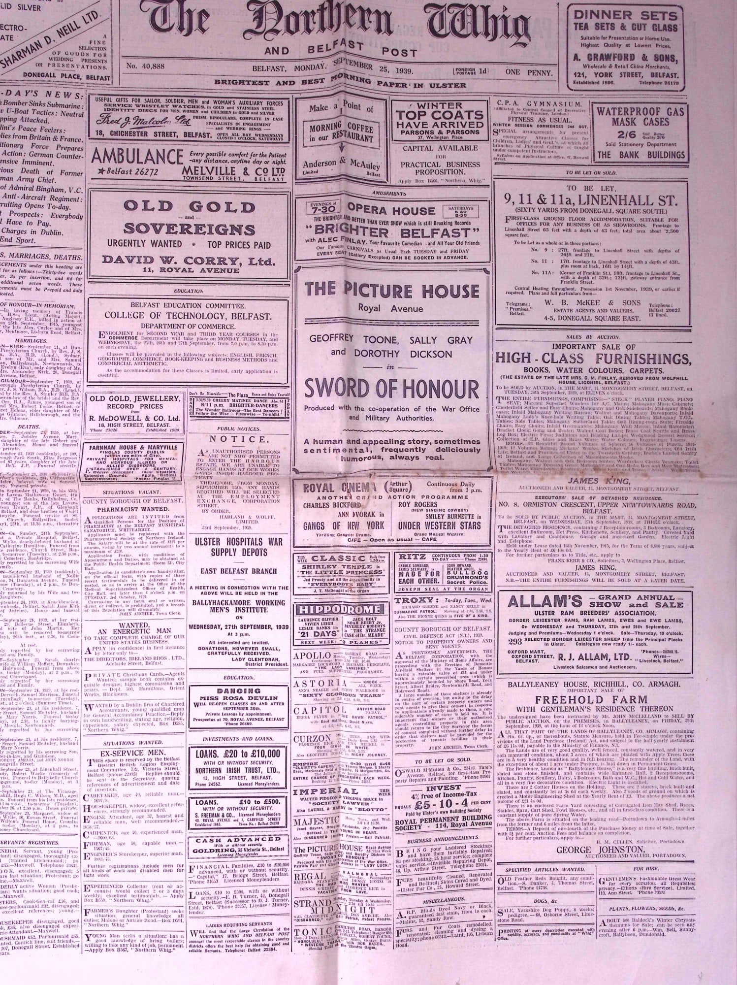 Job-Lot Original Belfast Ireland WW2 Newspapers Images & Reports of The War-40. - 3