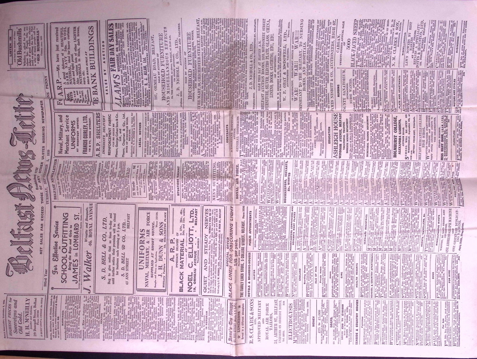 Job-Lot Original Belfast Ireland WW2 Newspapers Images & Reports of The War-40. - 5