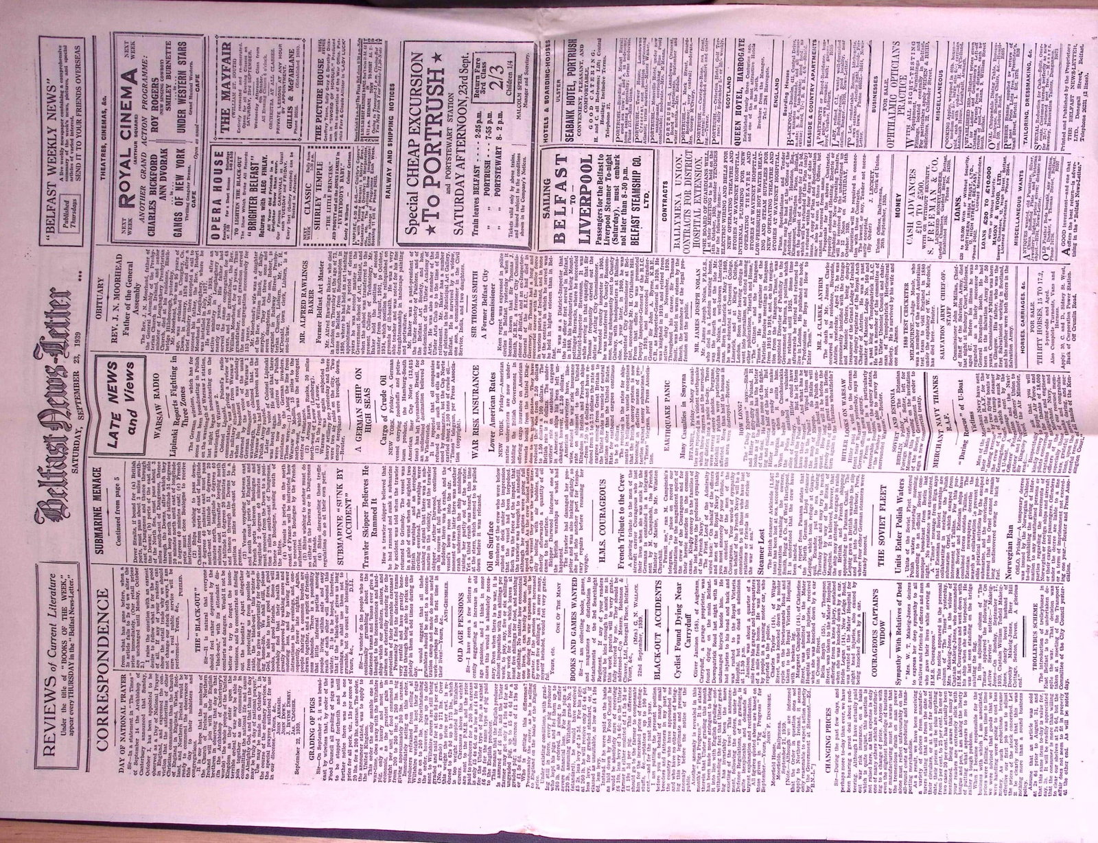 Job-Lot Original Belfast Ireland WW2 Newspapers Images & Reports of The War-40. - 6