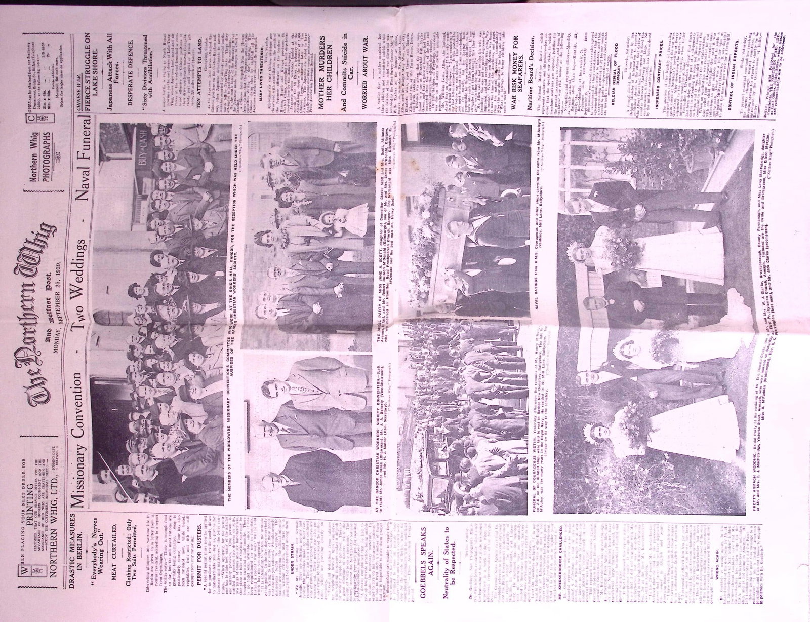 Job-Lot Original Belfast Ireland WW2 Newspapers Images & Reports of The War-40. - 7