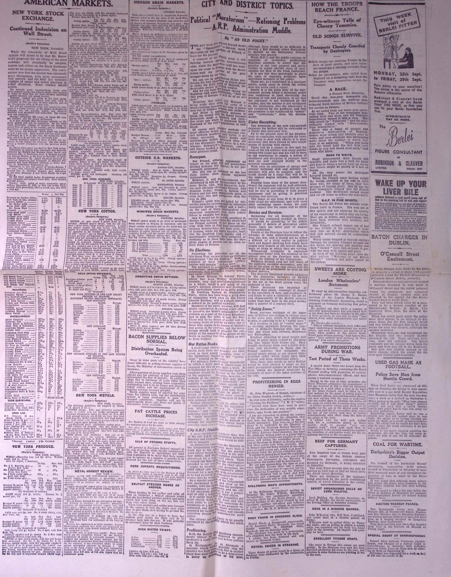 Job-Lot Original Belfast Ireland WW2 Newspapers Images & Reports of The War-40. - 9
