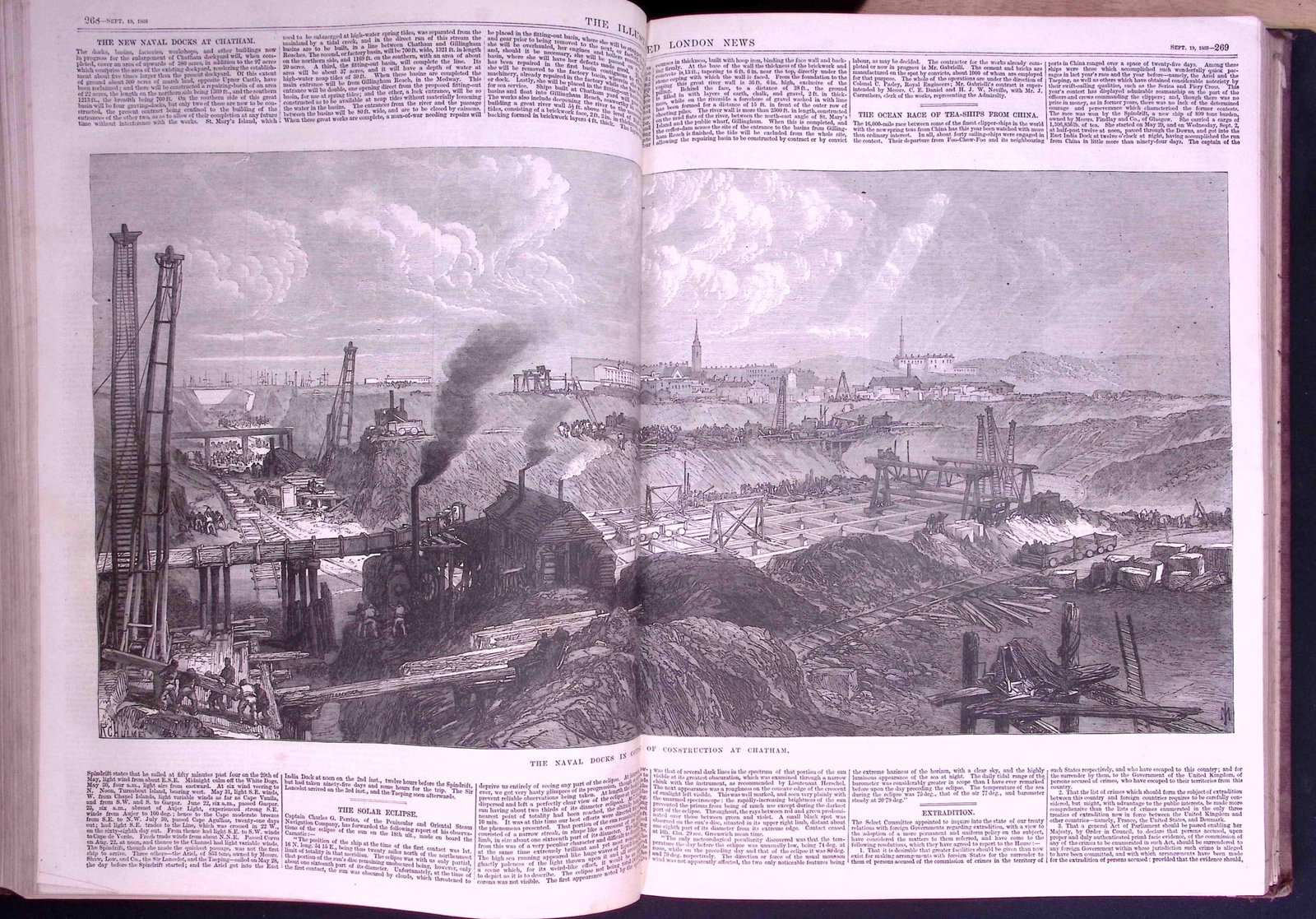 The Illustrated London News Antique Bound Edition July-Dec 1868 Over 600 Pages. - 10