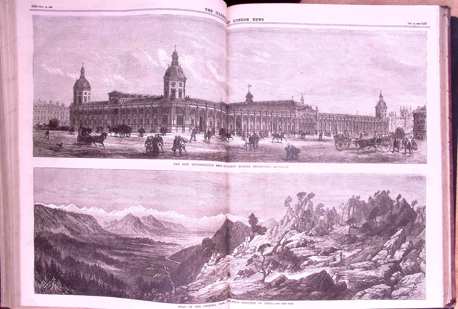 The Illustrated London News Antique Bound Edition July-Dec 1868 Over 600 Pages. - 12