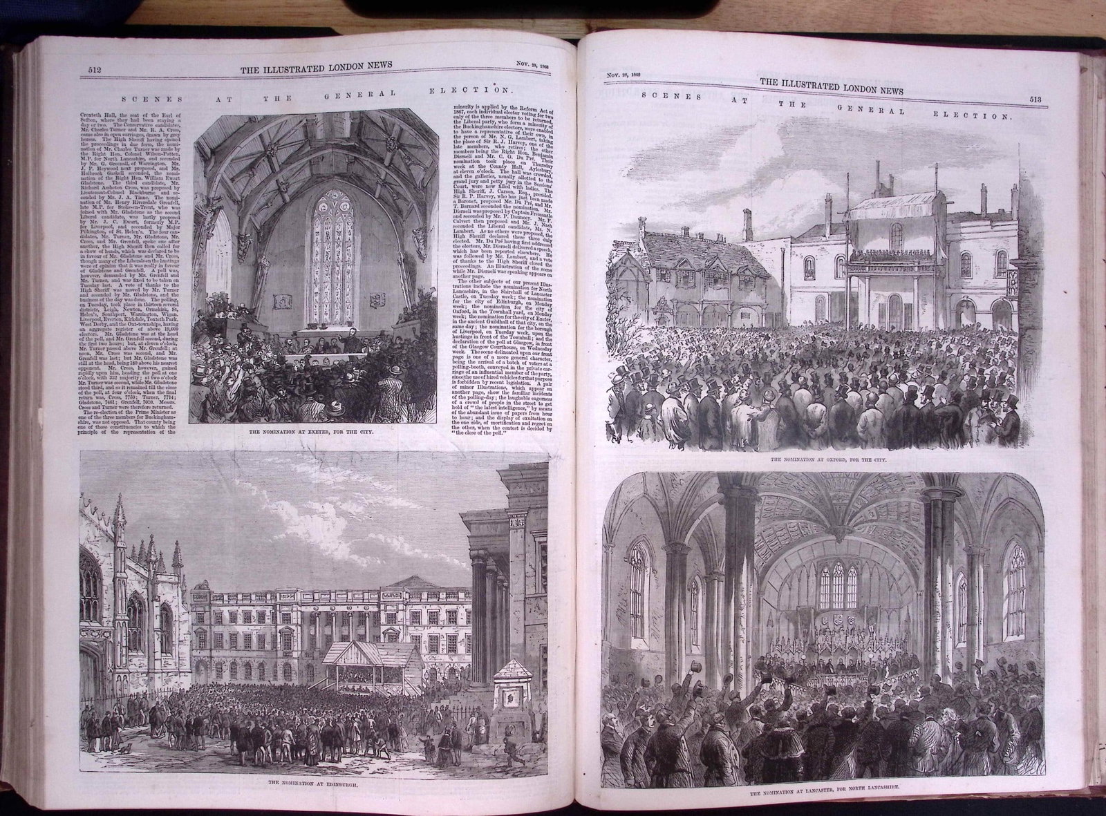 The Illustrated London News Antique Bound Edition July-Dec 1868 Over 600 Pages. - 18