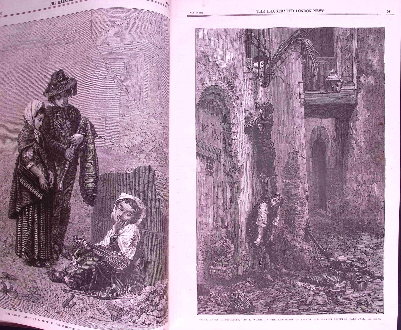 The Illustrated London News Antique Bound Edition July-Dec 1868 Over 600 Pages. - 3