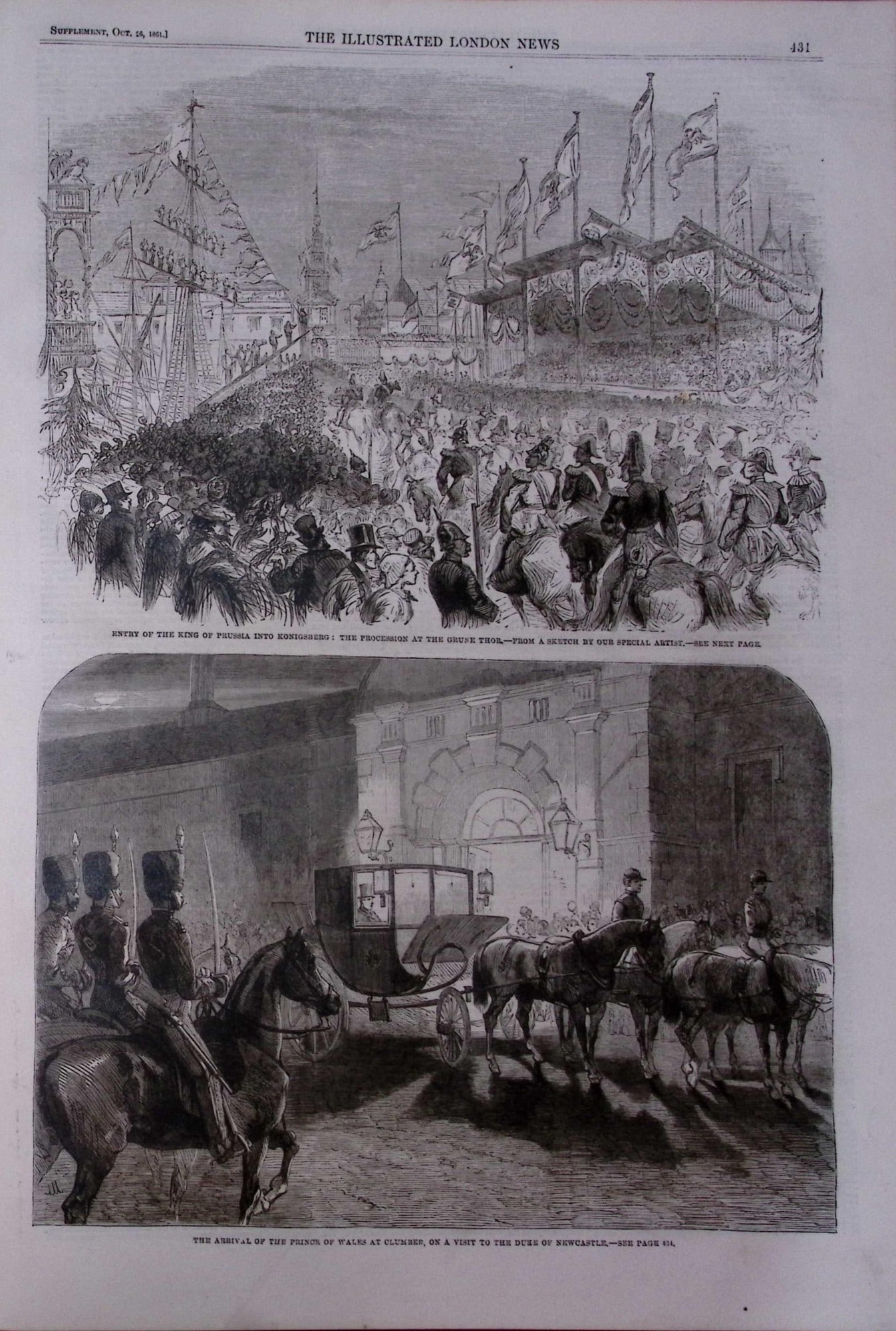 The Illustrated London News Antique Bound Edition July-Dec 1861 Over 600 Pages. - 18