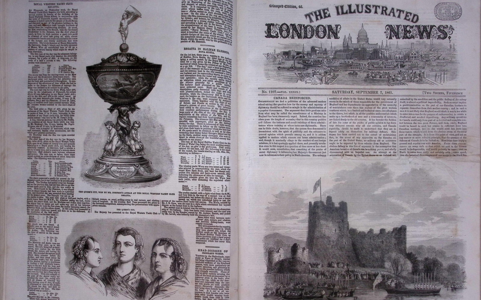 The Illustrated London News Antique Bound Edition July-Dec 1861 Over 600 Pages. - 3