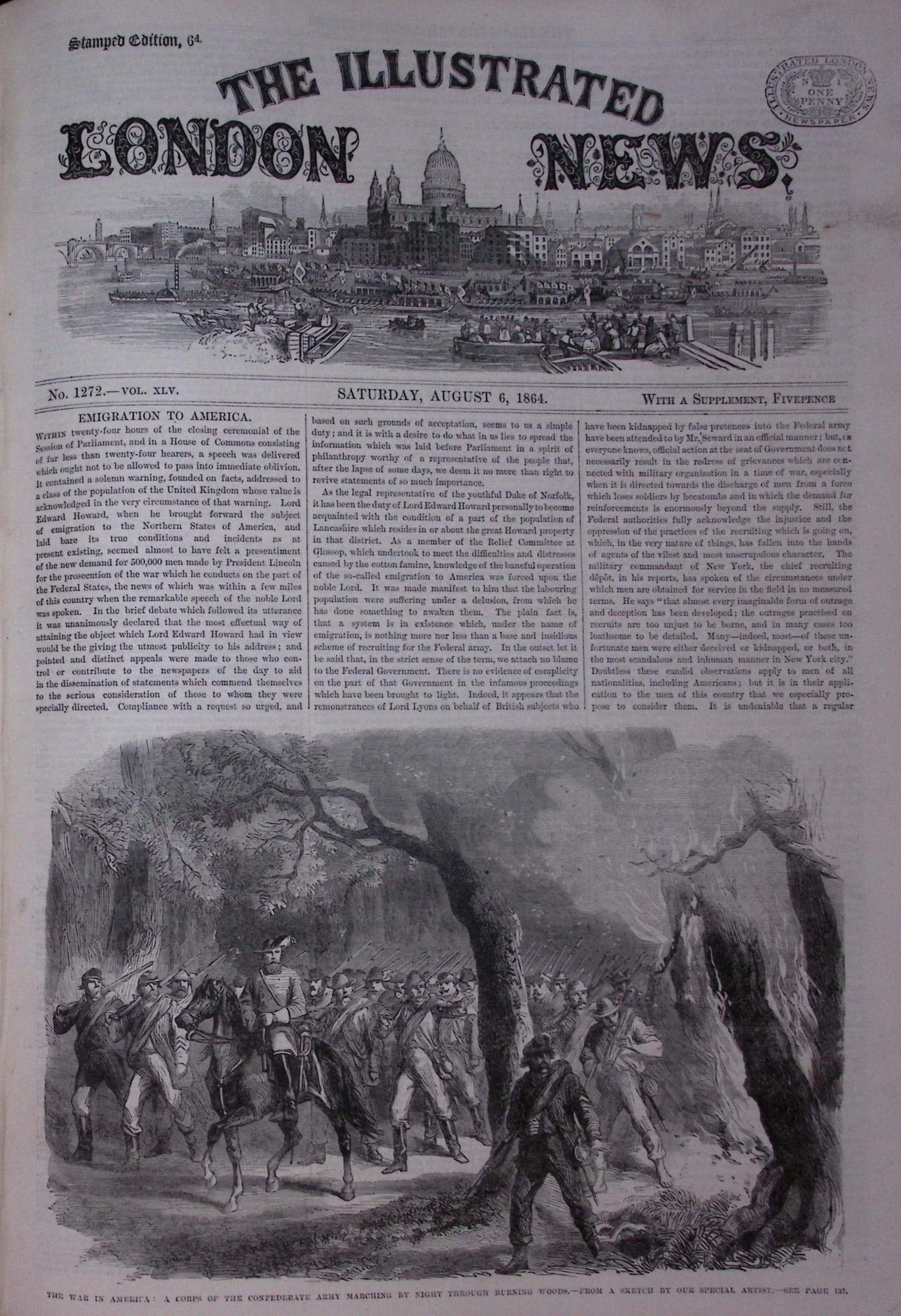 The Illustrated London News Antique Bound Edition July-Dec 1864 Over 650 Pages. - 14