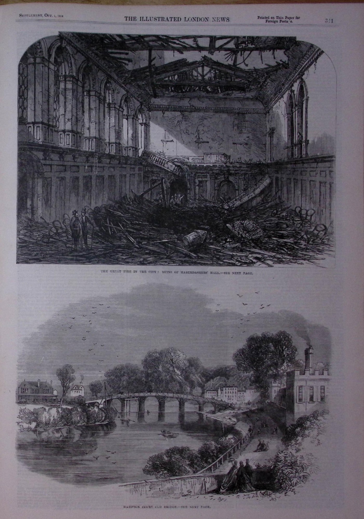 The Illustrated London News Antique Bound Edition July-Dec 1864 Over 650 Pages. - 16