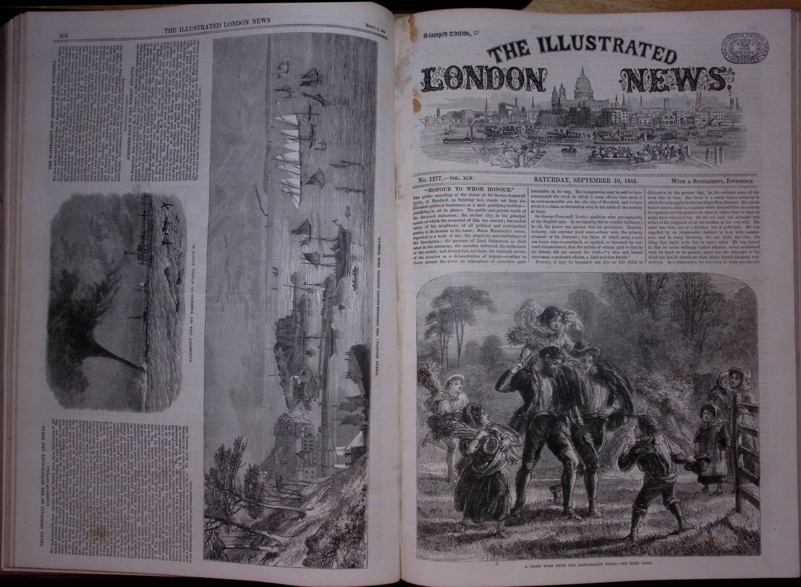 The Illustrated London News Antique Bound Edition July-Dec 1864 Over 650 Pages. - 19