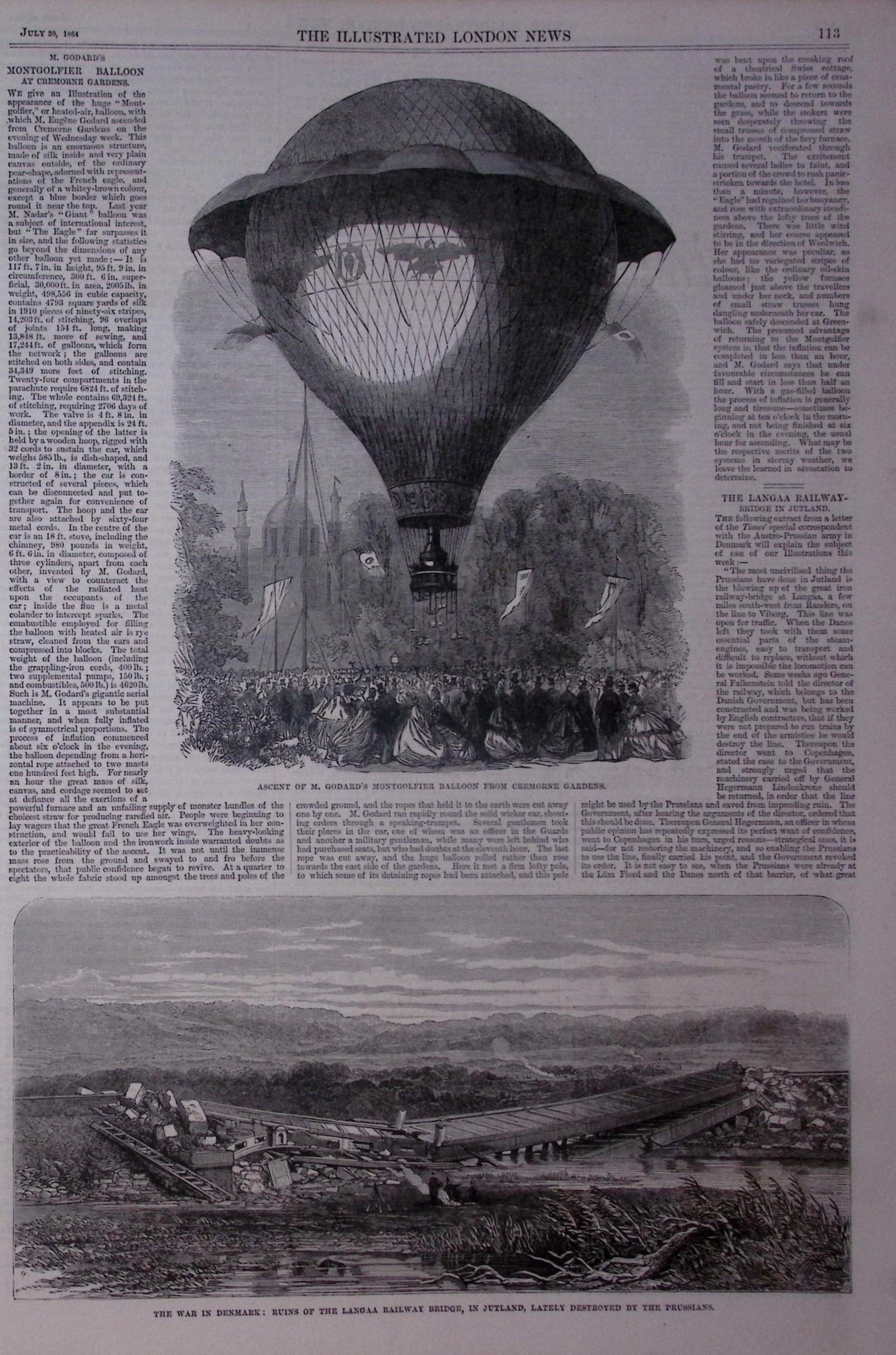 The Illustrated London News Antique Bound Edition July-Dec 1864 Over 650 Pages. - 3