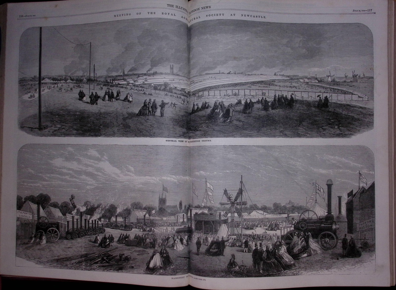 The Illustrated London News Antique Bound Edition July-Dec 1864 Over 650 Pages. - 6