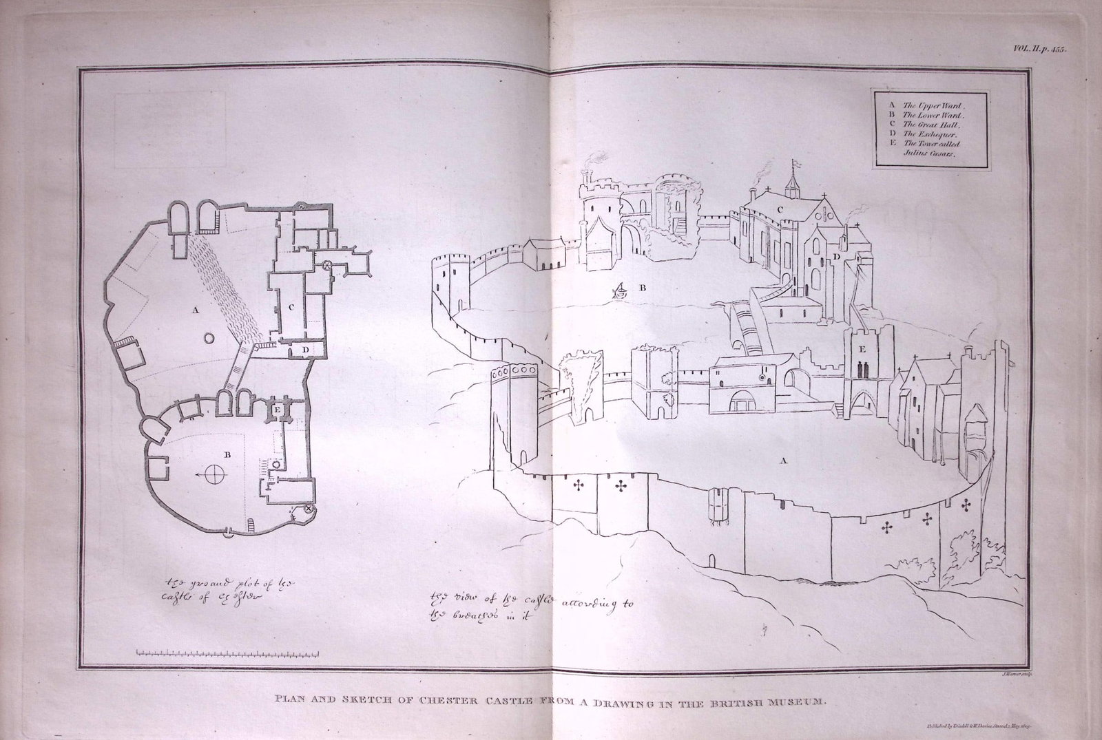 Plan & Sketch Chester Castle Antique 216-Year-Old Large Copperplate-25-TR.: Title: Plan & Sketch Chester Castle Antique 216-Year-Old Large Copperplate-25-TR. Description: Plan & Sketch Chester Castle Antique 216-Year-Old Large Copperplate-25-TR. This Antique