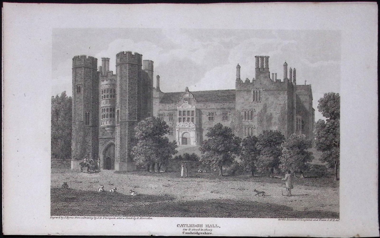 Cartledge Hall Cambridgeshire Antique 224 Years-Old Steel-Engraving-64 (1 of 1)
