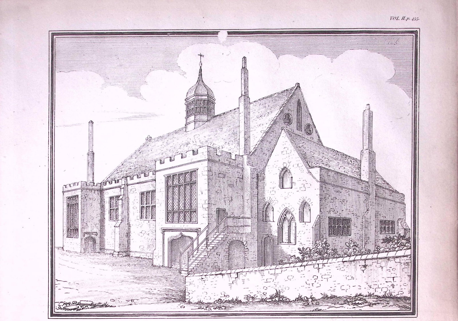 Cheshire Hugh Lupus Hall Castle Antique 216-Year-Old Copperplate Print -8-TR: Title: Cheshire Hugh Lupus Hall Castle Antique 216-Year-Old Copperplate Print -8-TR Description: This Antique Copperplate Print Has Been Removed from an Edition of. Magna Britannia The County