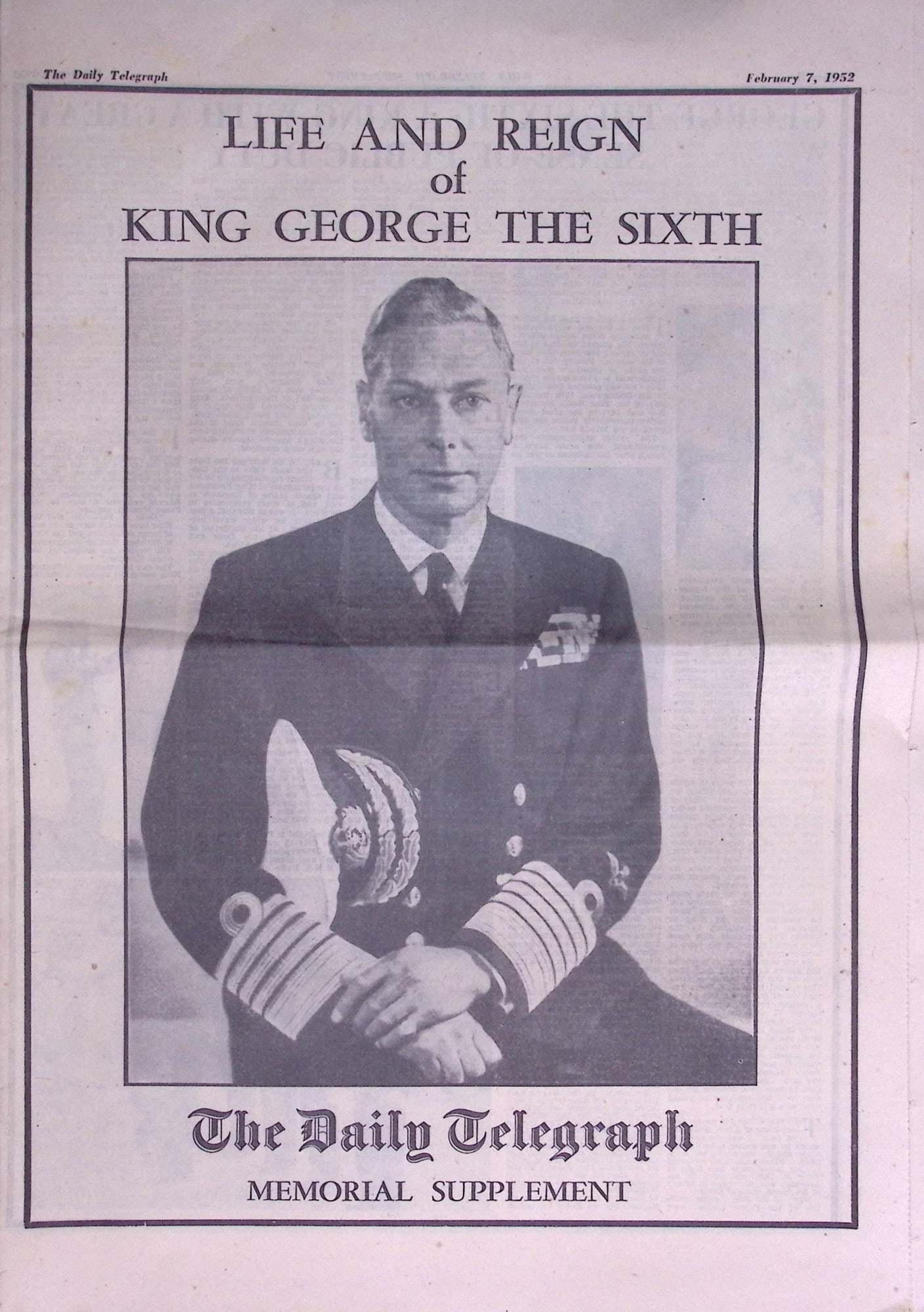 Death of King George VI Original 1952 Daily Telegraph Newspaper-27. - 3
