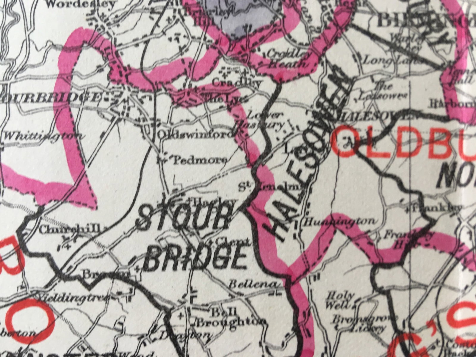 Antique 139 Years-Old Scarce Map Worcestershire 1885 Boundary Changes. - 7
