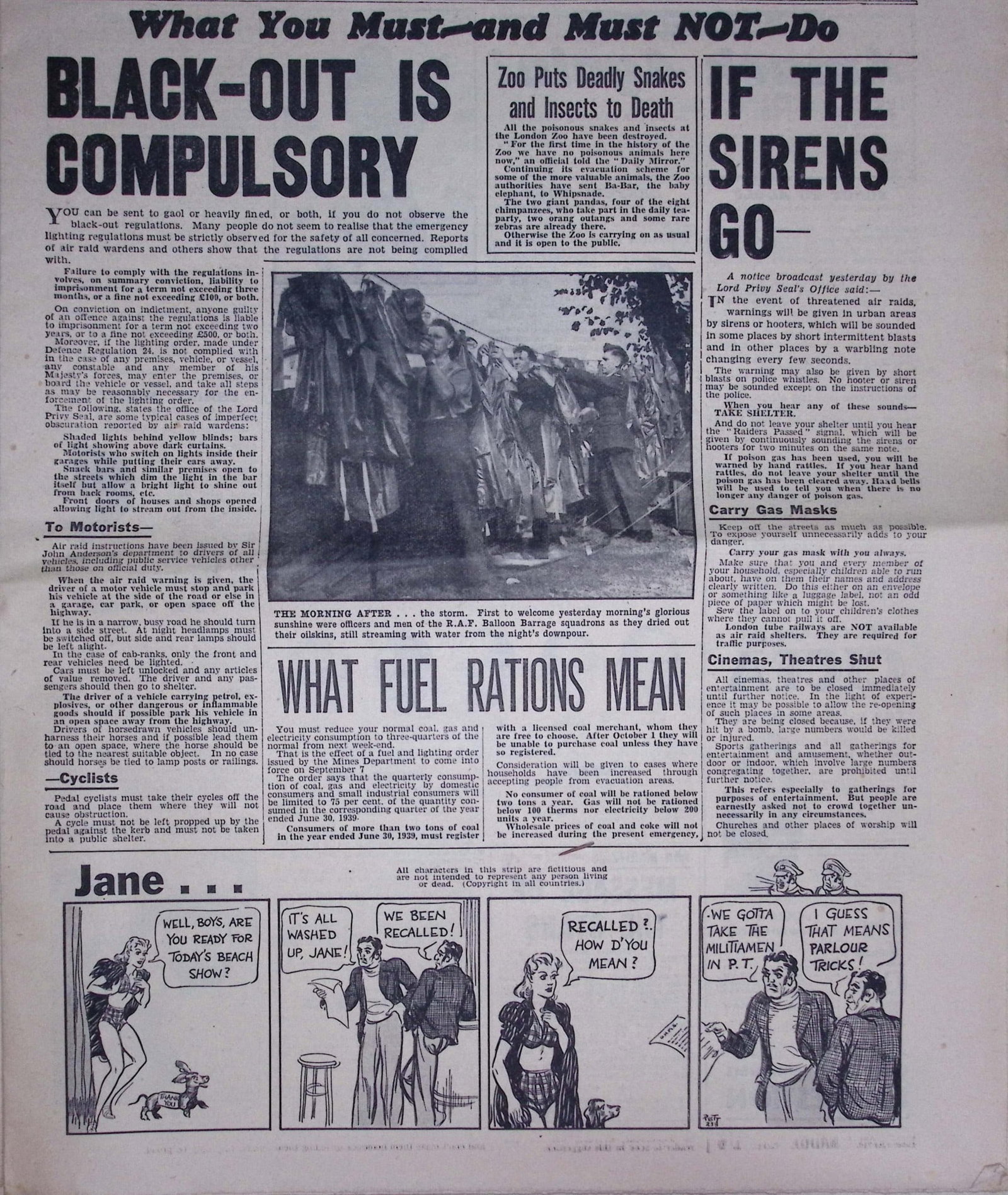 Britain’s First Day of War Kings Speech WW2 Original 1939 Newspaper-13. - 6