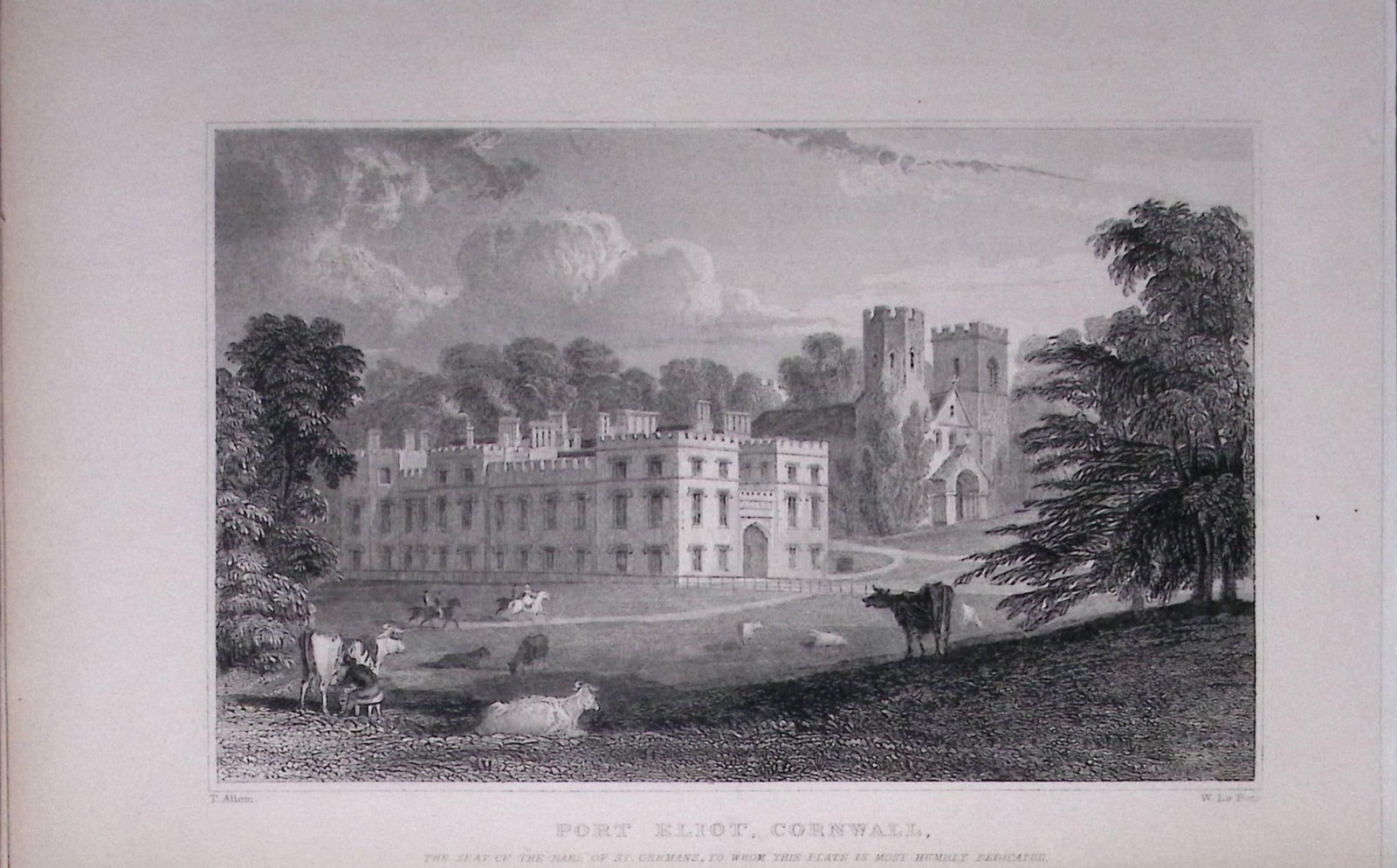 Cornwall St Germans Port Eliot Antique 193 Years-Old Steel-Engraving-30.: Title: Cornwall St Germans Port Eliot Antique 193 Years-Old Steel-Engraving-30. Description: Cornwall St Germans Port Eliot Antique 193 Years-Old Steel-Engraving-30. This Antique Steel Engraving Was