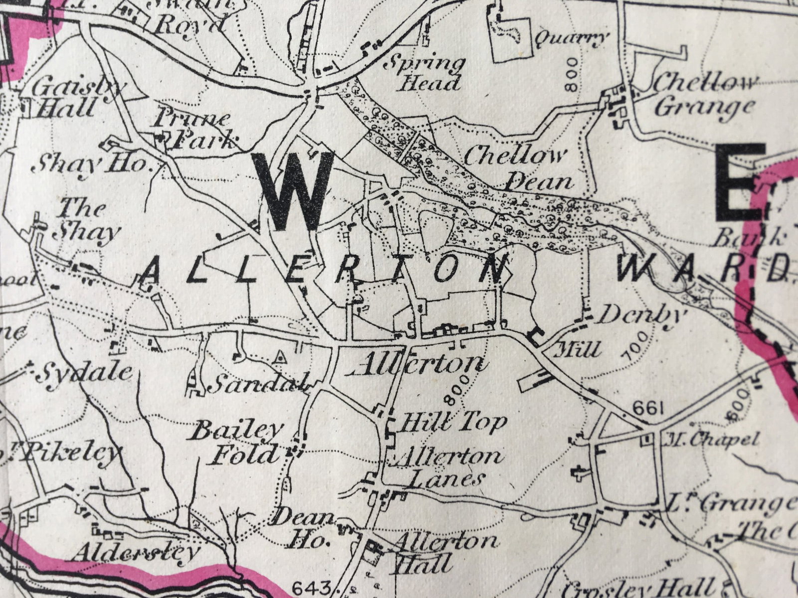 Antique 139 Years-Old Scarce Map City of Bradford 1885 Boundary Changes. - 4