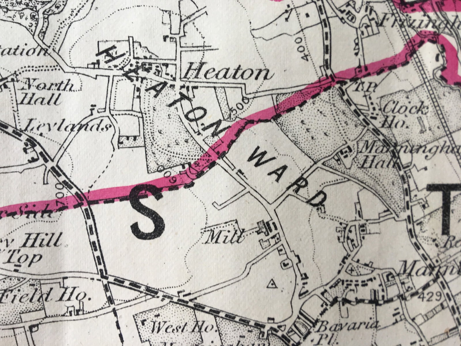 Antique 139 Years-Old Scarce Map City of Bradford 1885 Boundary Changes. - 8