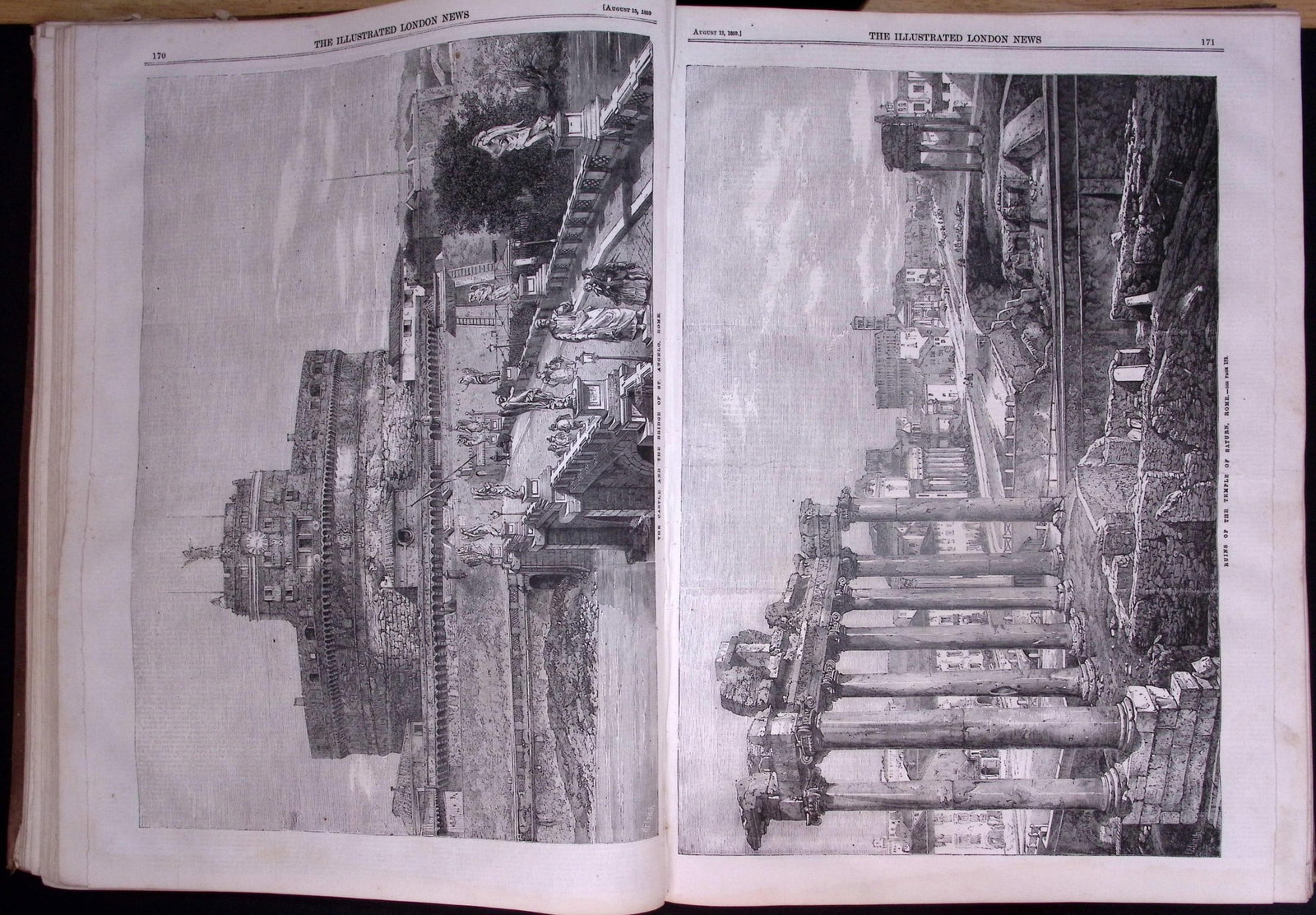 The Illustrated London News Antique Bound Edition July-Dec 1859 Over 600 Pages. - 5