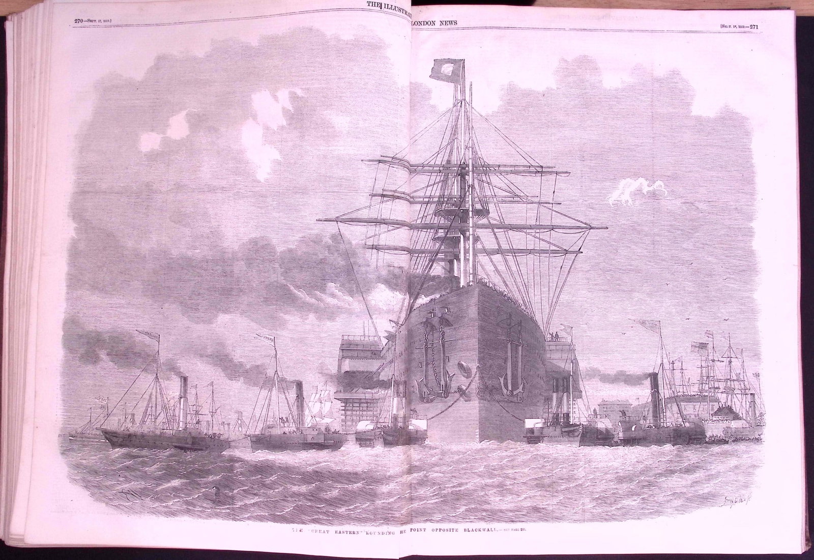 The Illustrated London News Antique Bound Edition July-Dec 1859 Over 600 Pages. - 7