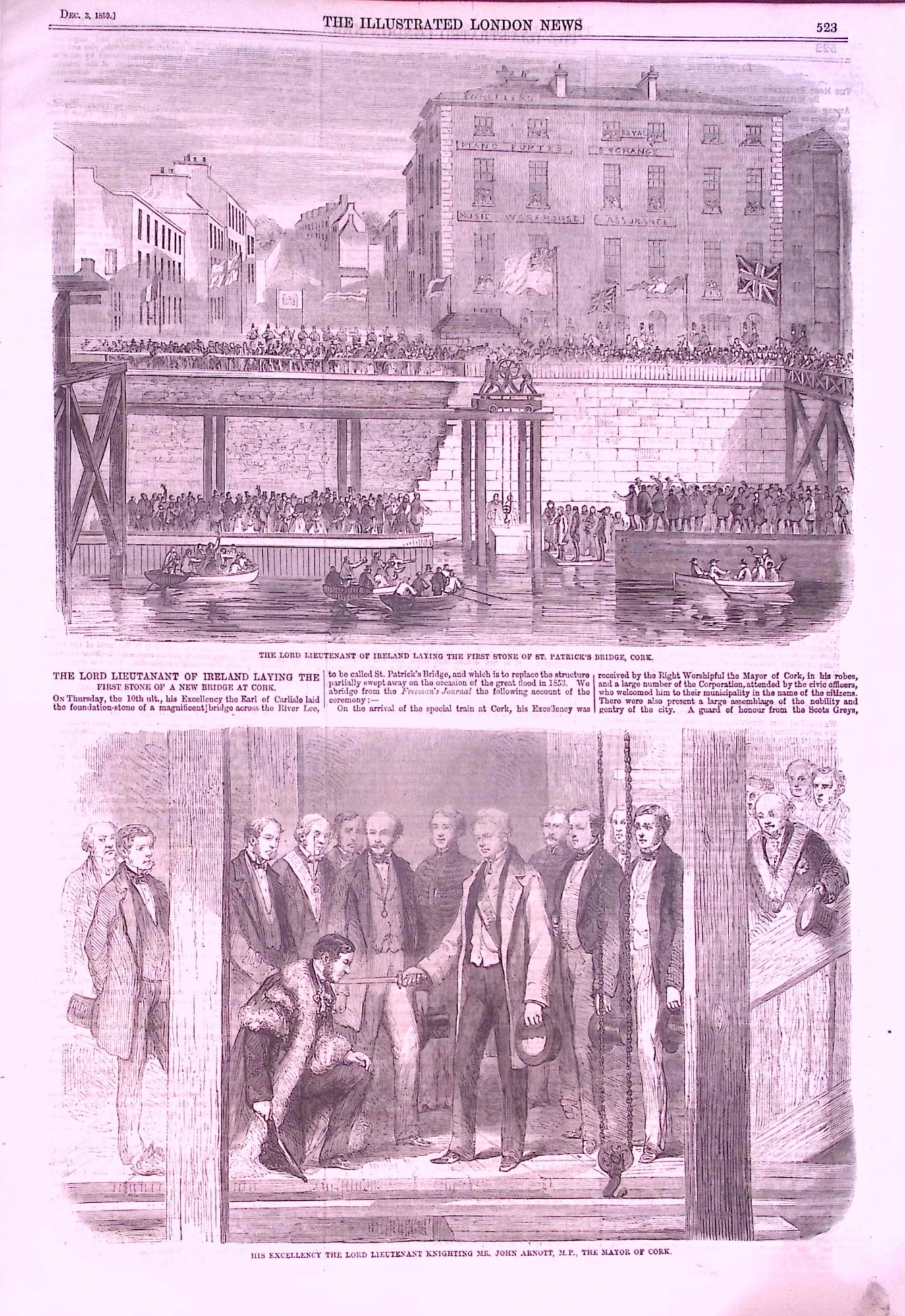 The Illustrated London News Antique Bound Edition July-Dec 1859 Over 600 Pages. - 8