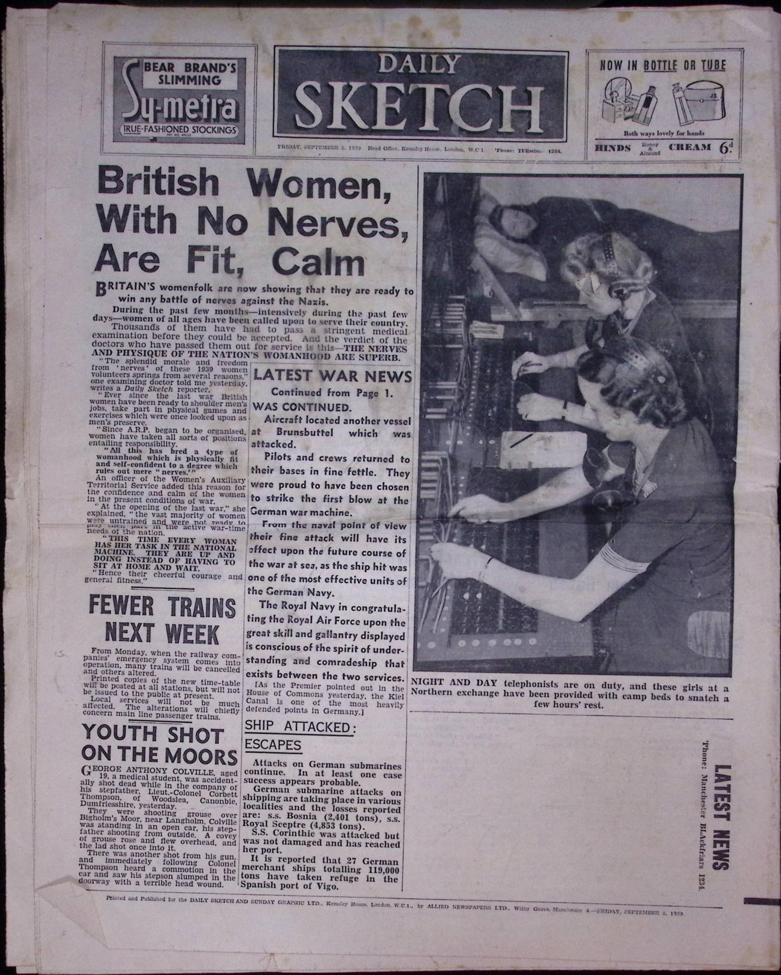 Job-Lot Original 1939 WW2 Newspapers Images & Reports of The War-18. - 11