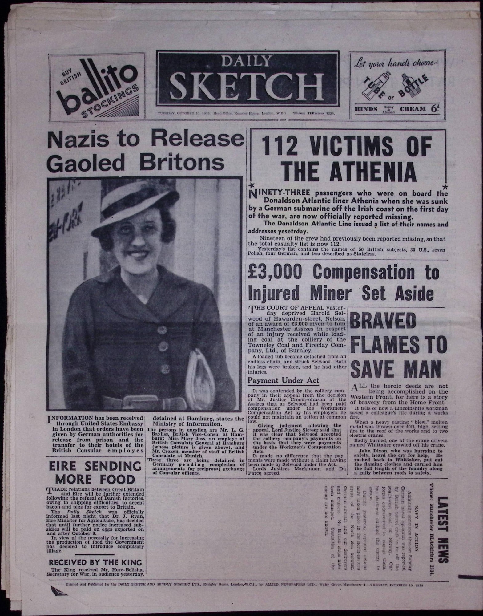 Job-Lot Original 1939 WW2 Newspapers Images & Reports of The War-18. - 12