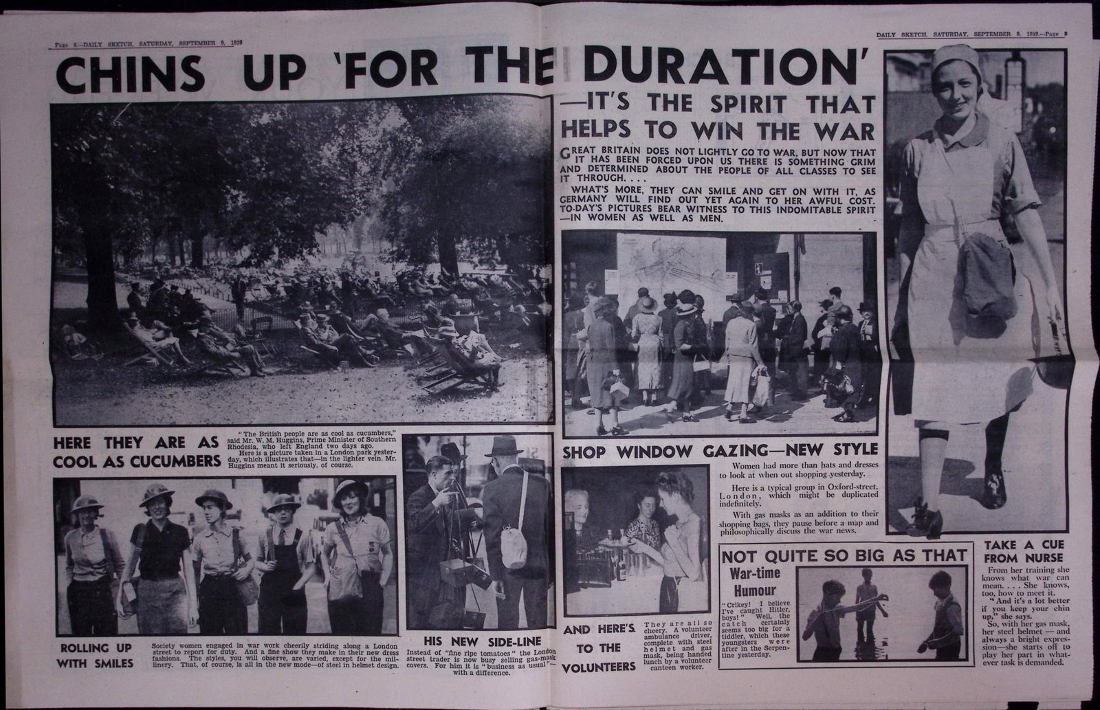 Job-Lot Original 1939 WW2 Newspapers Images & Reports of The War-18. - 6