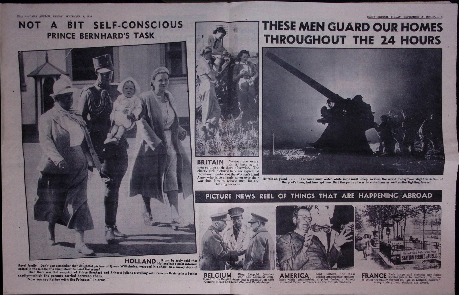 Job-Lot Original 1939 WW2 Newspapers Images & Reports of The War-18. - 7