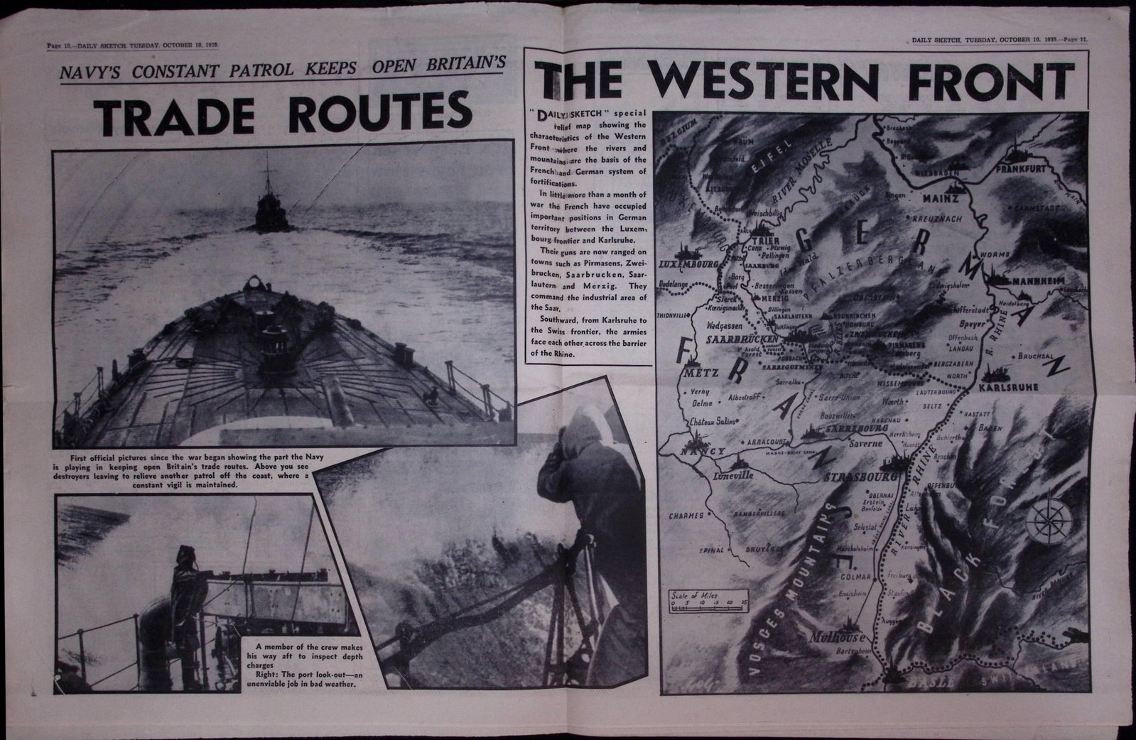 Job-Lot Original 1939 WW2 Newspapers Images & Reports of The War-18. - 8