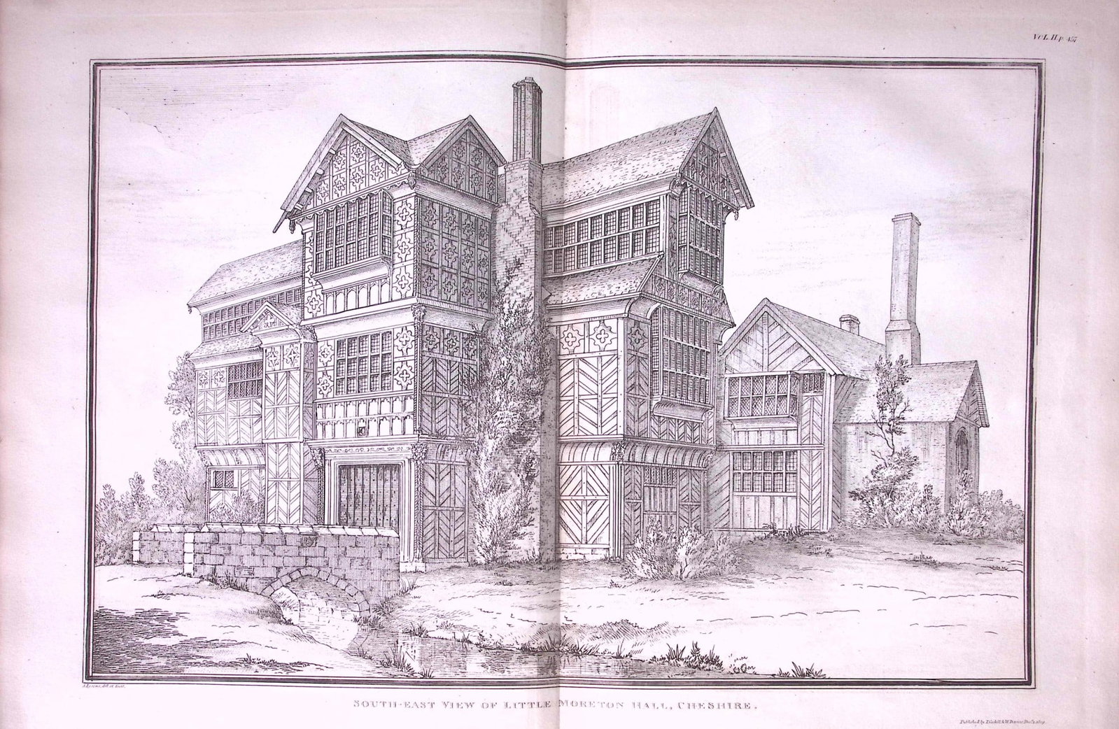 View Moreton Hall Cheshire Antique 216-Year-Old Large Copperplate-22-TR.: Title: View Moreton Hall Cheshire Antique 216-Year-Old Large Copperplate-22-TR. Description: View Moreton Hall Cheshire Antique 216-Year-Old Large Copperplate-22-TR. This Antique Copperplate Print