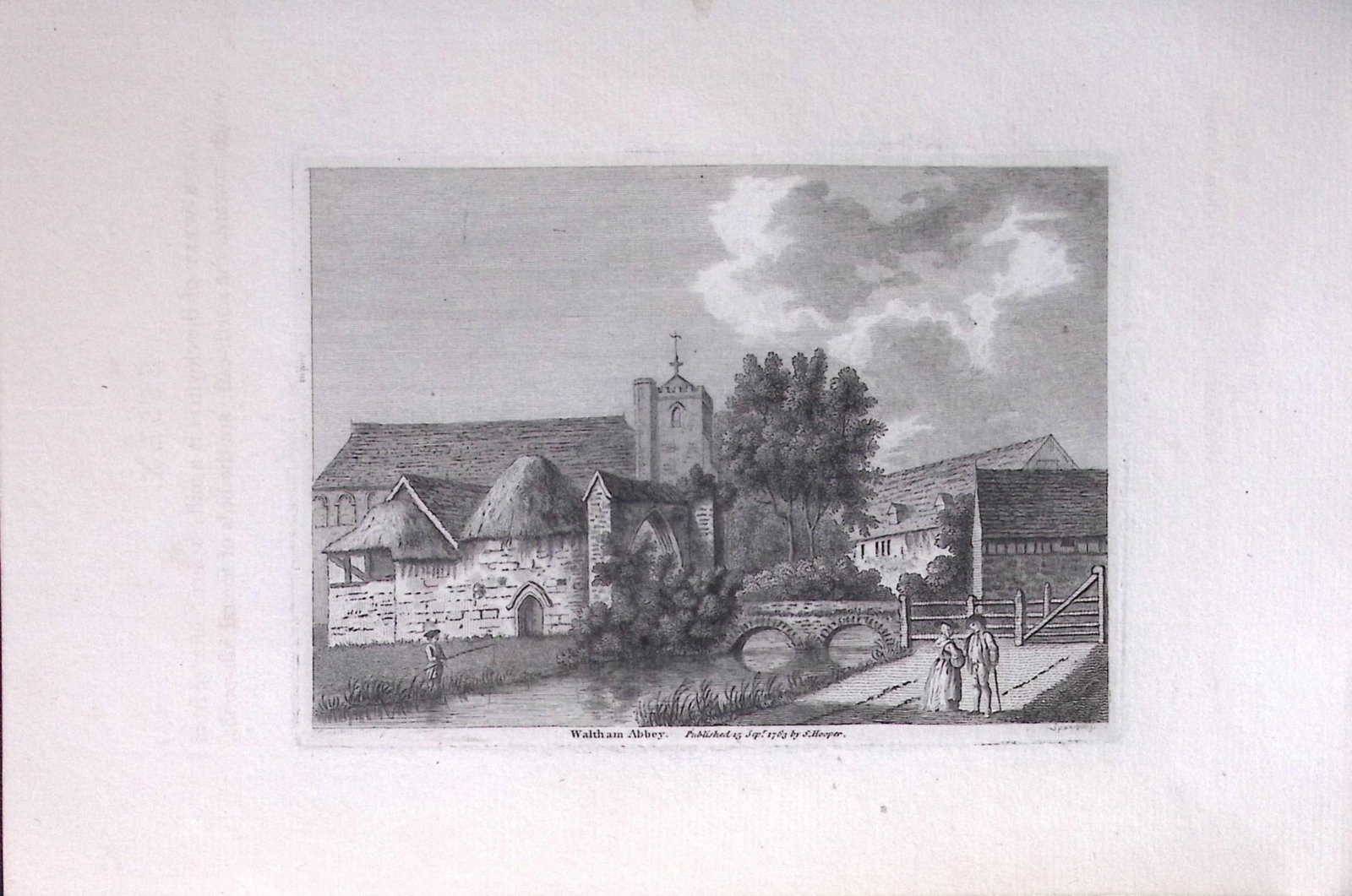 Essex Waltham Abbey Francis Grose Rare 240 Years-Old Copper Engraving-22: Title: Essex Waltham Abbey Francis Grose Rare 240 Years-Old Copper Engraving-22 Description: This Antique Book Plates Was Removed from an 8 Volume Edition. Francis Grose's Antiquities of England and