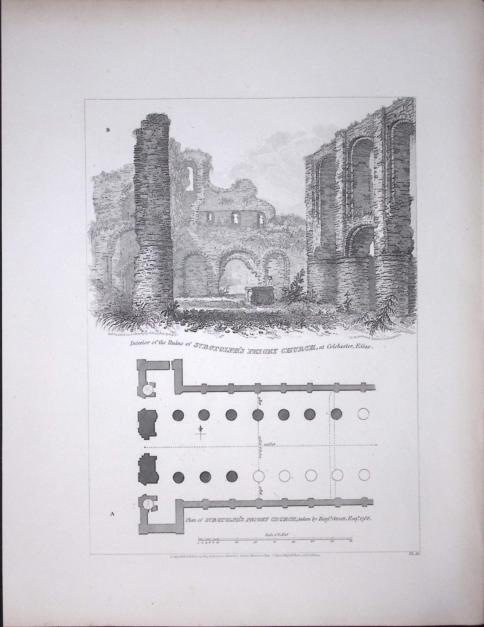 St Botolph Priory Church Essex Rare John Britton Antique Steel Engraving-3: Title: St Botolph Priory Church Essex Rare John Britton Antique Steel Engraving-3 Description: This 191 Years-Old Steel Engraved Plate Has Been Removed from an Antique Edition of. John Britton The