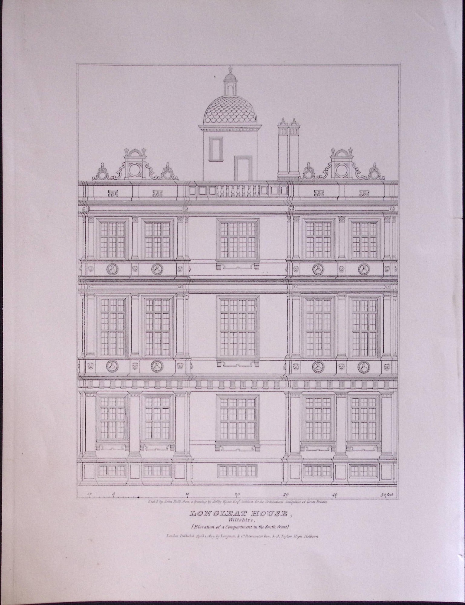 Longleat House Plan Wiltshire 190 Years-Old John Britton Antique Steel Engraving-215: Title: Longleat House Plan Wiltshire 190 Years-Old John Britton Antique Steel Engraving-215 Description: This 191 Years-Old Steel Engraved Plate Has Been Removed from an Antique Edition of. John