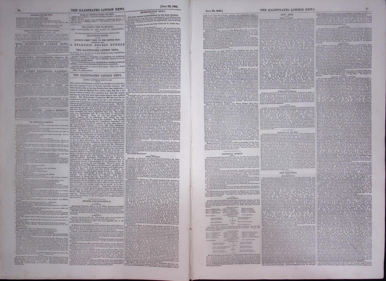 Ireland A Day in The Town of Killarney Antique 177-Year-Old Newspaper-8 - 7