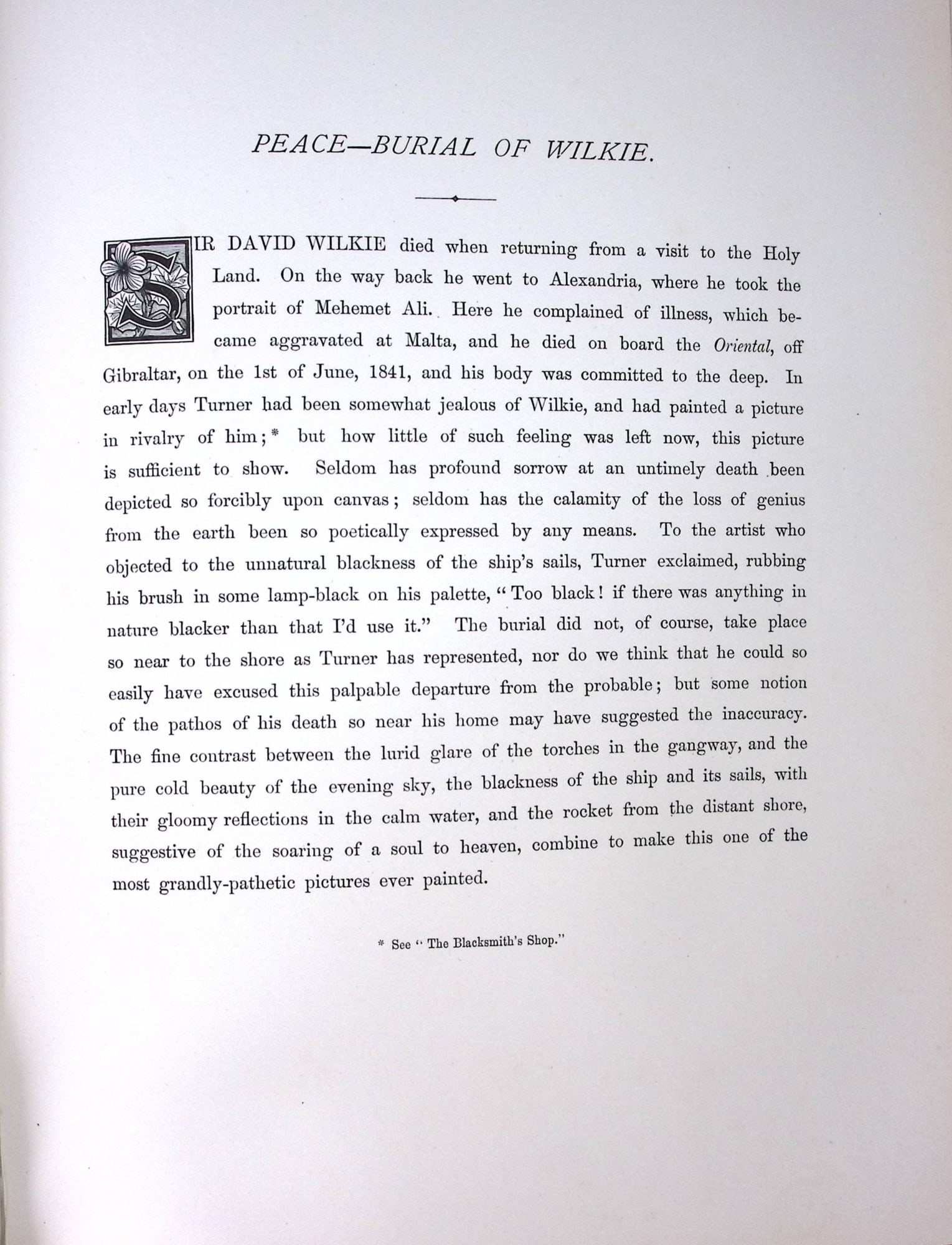 J.M.W Turner Burial of Sir David Wilkie Antique Steel Engraving-8-TR - 2