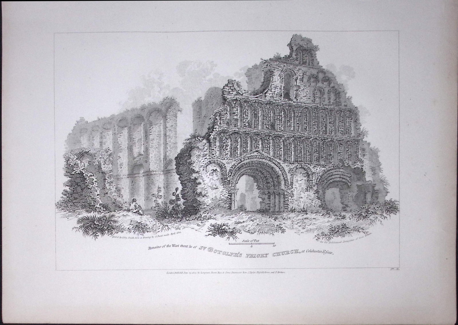 St Botolph Priory Church Essex Rare John Britton Antique Steel Engraving-2: Title: St Botolph Priory Church Essex Rare John Britton Antique Steel Engraving-2 Description: This 191 Years-Old Steel Engraved Plate Has Been Removed from an Antique Edition of. John Britton The