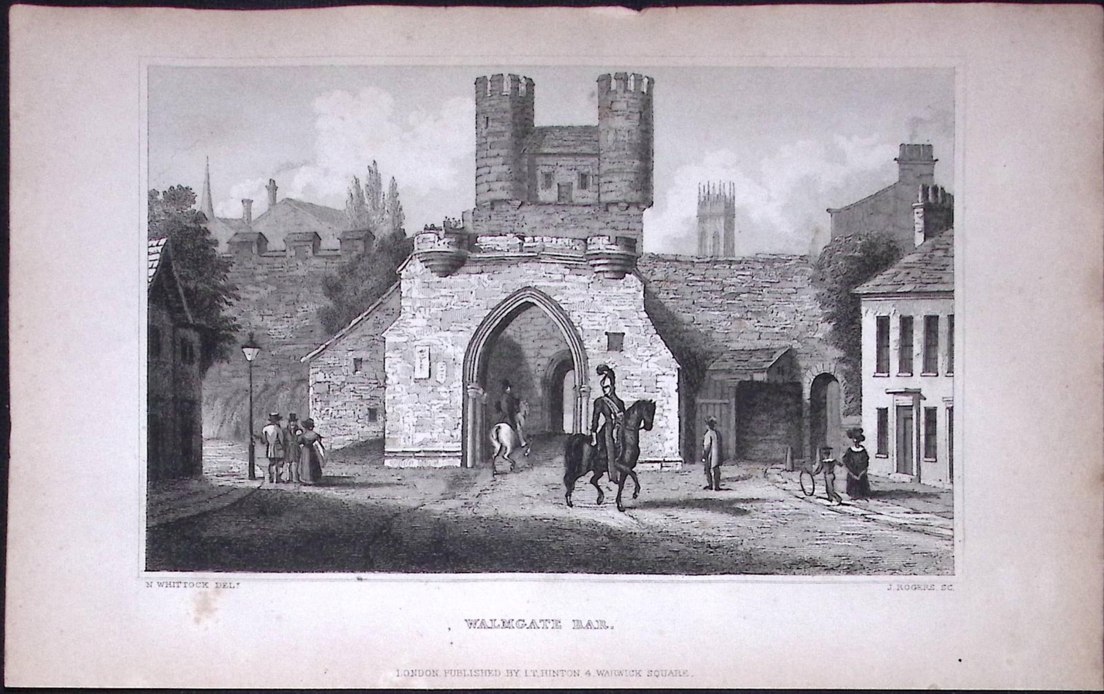 York Walmgate Bar Yorkshire 198 Years-Old Thomas Allen Antique Steel Engraving-36: Title: York Walmgate Bar Yorkshire 198 Years-Old Thomas Allen Antique Steel Engraving-36 Description: This 198 Years-Old Steel Engraved Plate Has Been Removed from an Antique Edition of. A New and