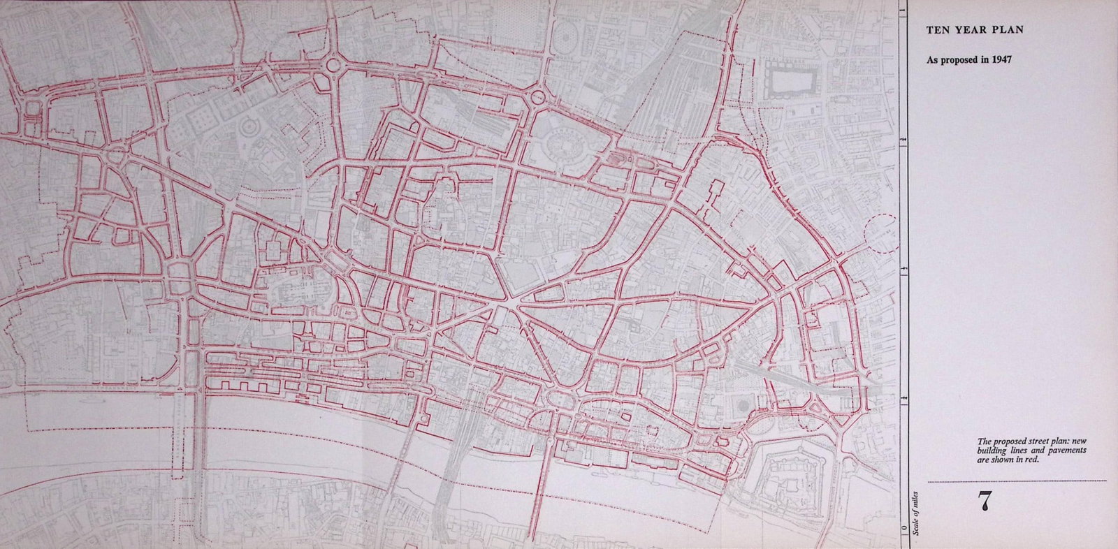 The City of London Proposed Reconstruction Development Plans After World War 2 Damage-8: Title: The City of London Proposed Reconstruction Development Plans After World War 2 Damage-8 Description: This Folded Large Plan for the New London, After the Damaged Caused During the Blitz WW2.