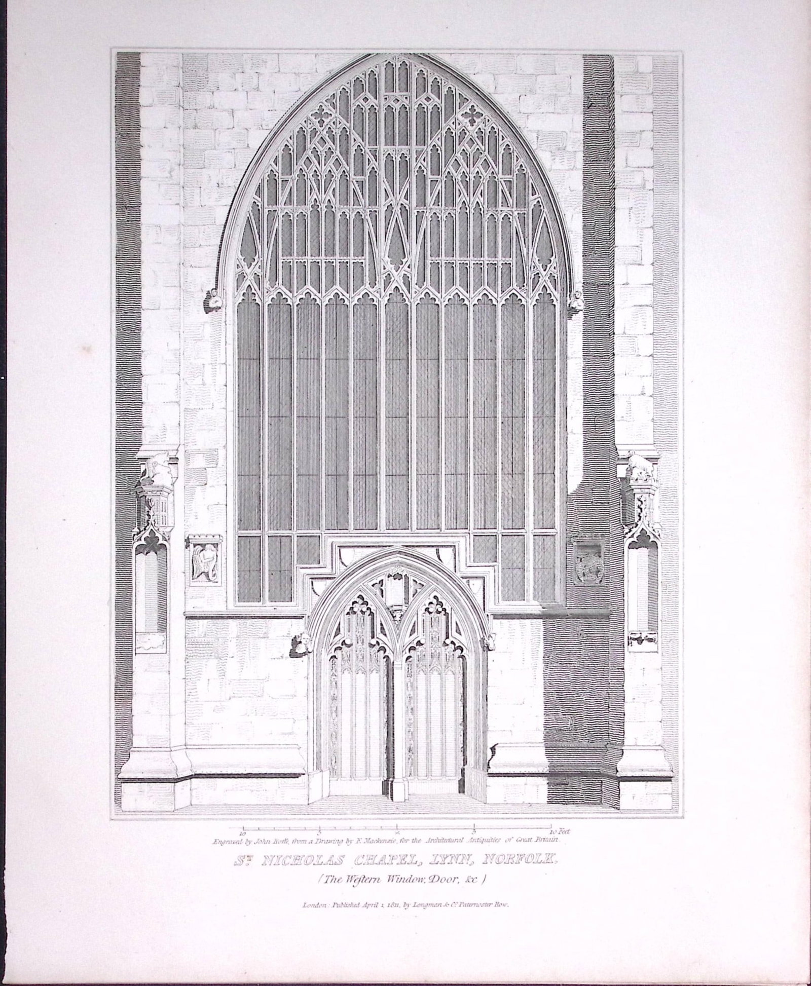 St Nicholas Chapel Norfolk 190 Years-Old John Britton Antique Steel Engraving-158: Title: St Nicholas Chapel Norfolk 190 Years-Old John Britton Antique Steel Engraving-158 Description: This 191 Years-Old Steel Gilt-Edged Engraved Plate Has Been Removed from an Antique Edition of.
