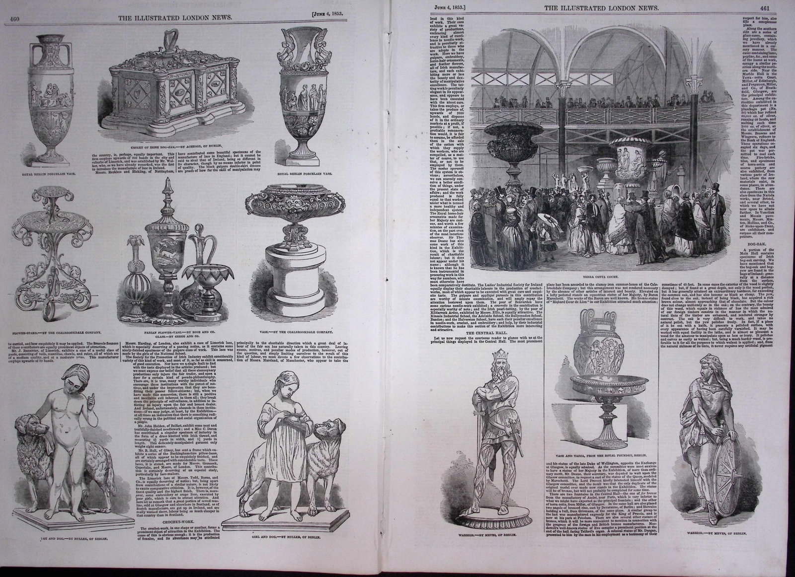 Great Exhibition of Ireland in Dublin Antique 173-Year-Old Complete Newspaper - 3