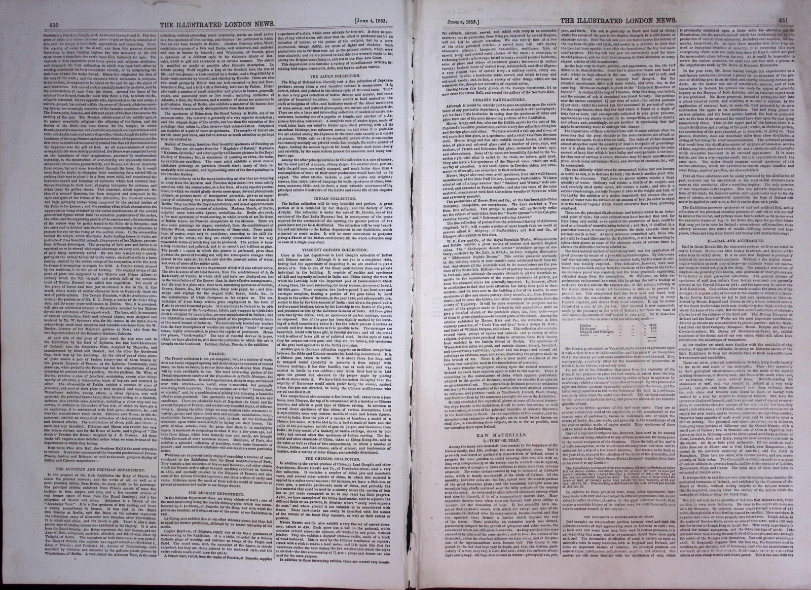 Great Exhibition of Ireland in Dublin Antique 173-Year-Old Complete Newspaper - 4