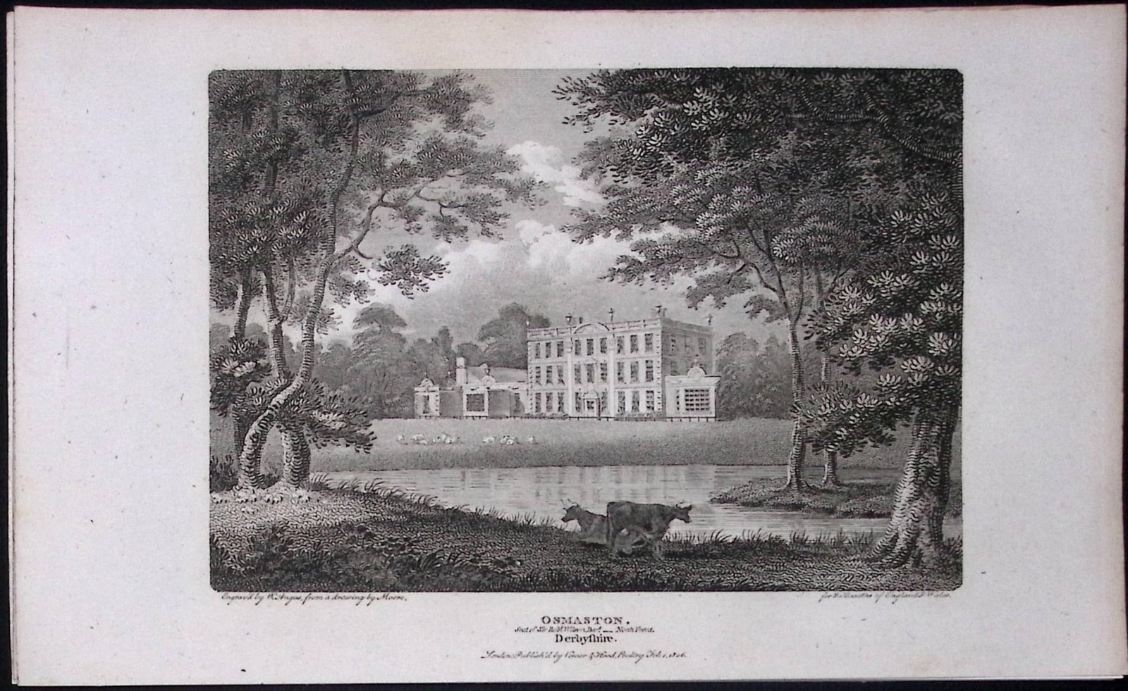 Osmaston Derbyshire Antique 223 Years-Old Georgian Steel-Engraving-299: Title: Osmaston Derbyshire Antique 223 Years-Old Georgian Steel-Engraving-299 Description: This Derbyshire Georgian Antique Print Was Removed from a First Edition of. The Beauties of England an