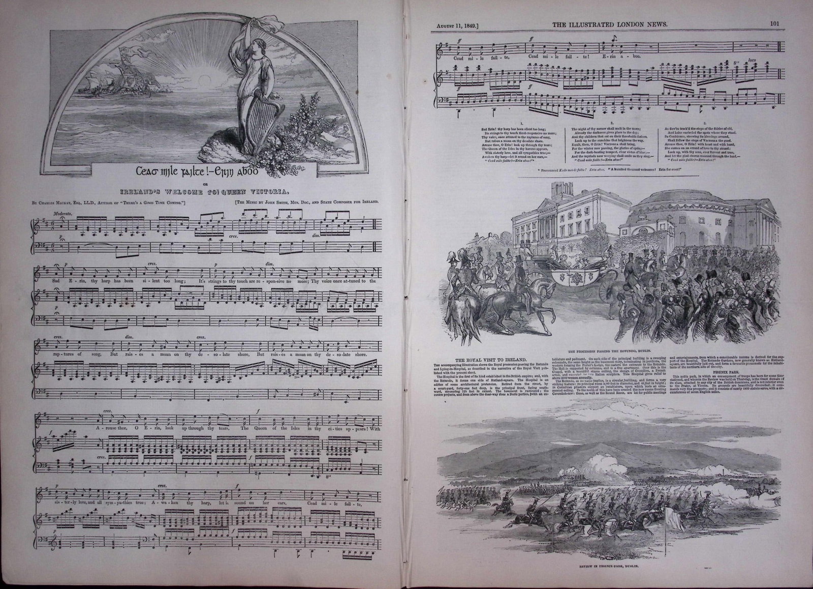 Queen Victoria Royal Tour to Ireland Antique 177-Year-Old Newspaper-6: Title: Queen Victoria Royal Tour to Ireland Antique 177-Year-Old Newspaper-6 Description: Queen Victoria Royal Tour to Ireland Antique 177-Year-Old Newspaper-6 This is a Complete Antique Edition of