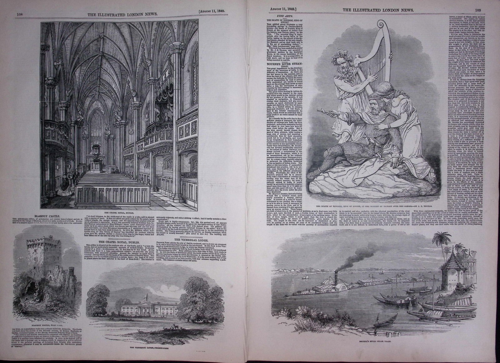 Queen Victoria Royal Tour to Ireland Antique 177-Year-Old Newspaper-6 - 4