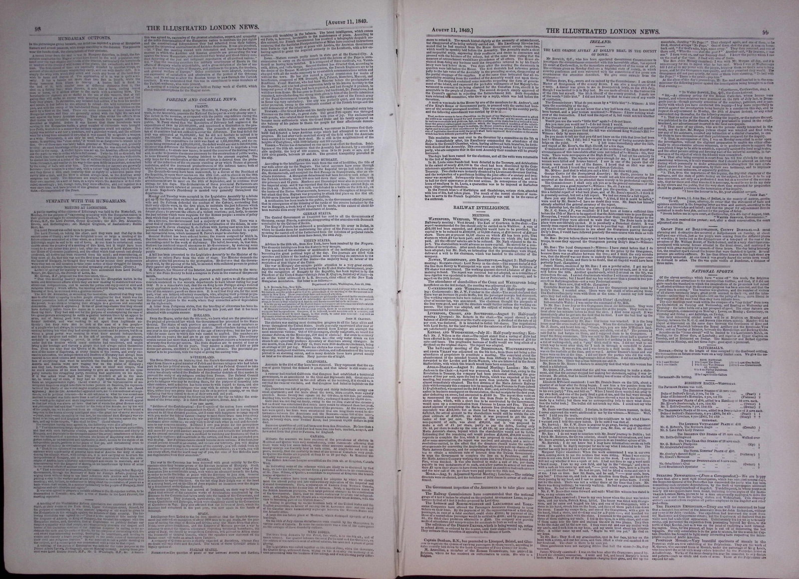 Queen Victoria Royal Tour to Ireland Antique 177-Year-Old Newspaper-6 - 5